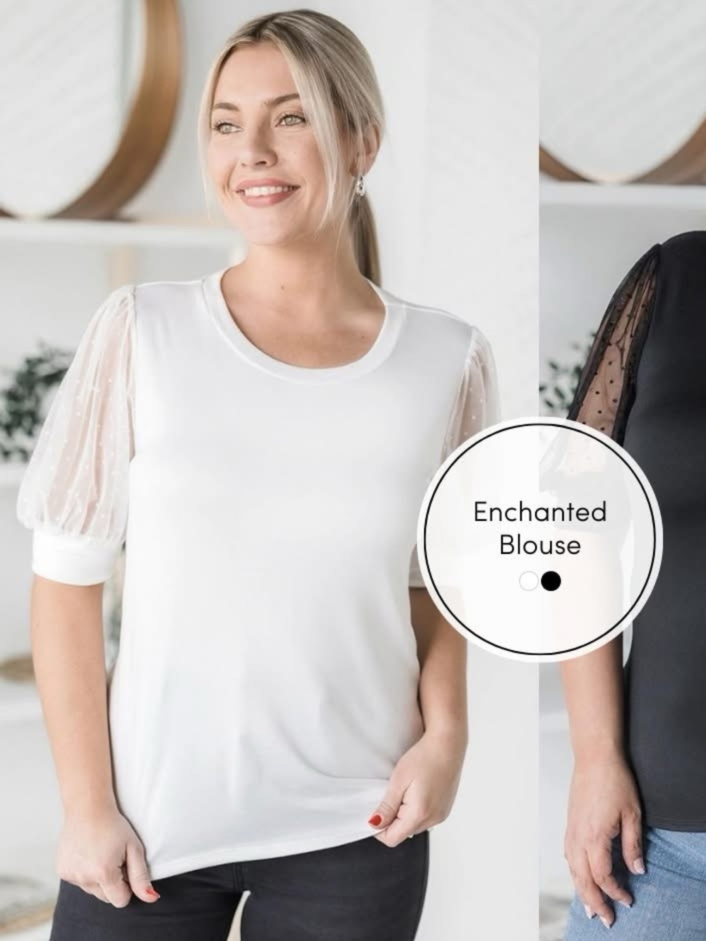 Enchanted Blouse (NWT) White, Size XS *Very Stretchy